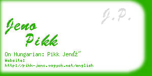 jeno pikk business card